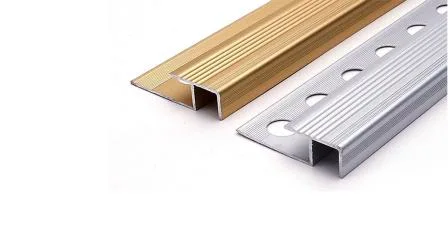 nez de marche en aluminium anodisé de bord de marche de largeur de 45 mm